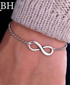 L117 Fashion Pulseras Bijoux 18 New Women 8 Infinity Bracelet For Men Jewelry Girl Gift Charm Bracelets Bangles pulseiras