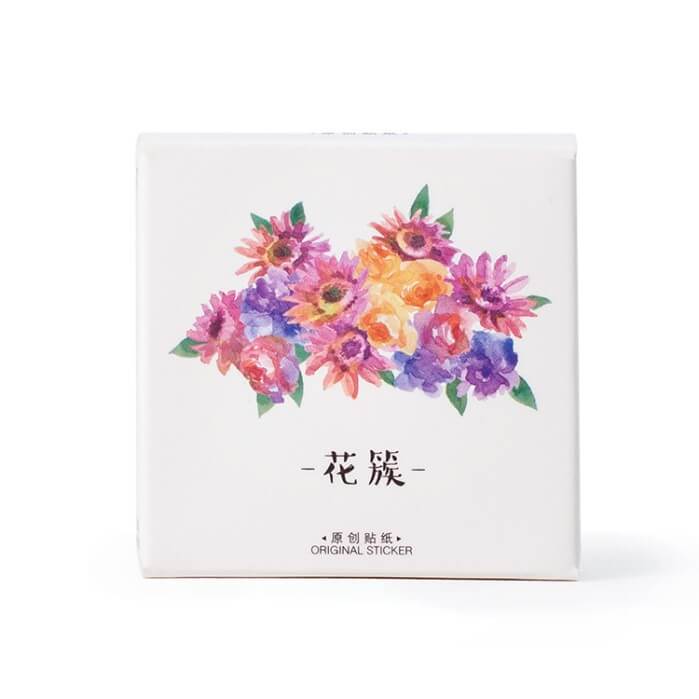 45 pcs/pack Blooming Flower Decorative Stickers Adhesive Stickers DIY Decoration Craft Scrapbooking Stickers Gift Stationery 5