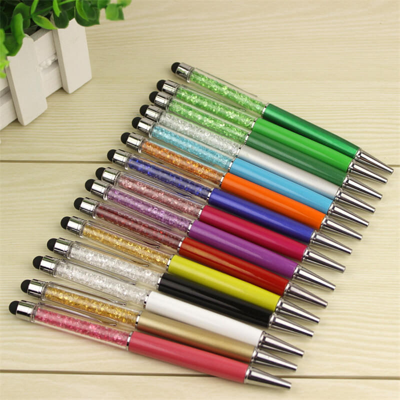 15 Colorful Crystal Pen Diamond Ballpoint Pens Stationery Ballpen Caneta Novelty Gift Zakka Office Material School Supplies 1