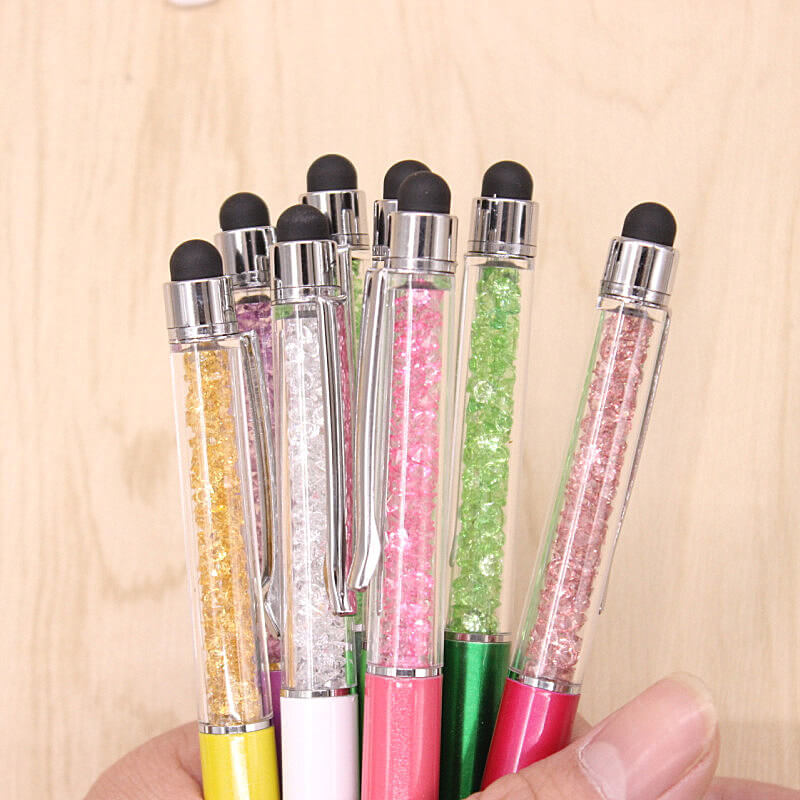 15 Colorful Crystal Pen Diamond Ballpoint Pens Stationery Ballpen Caneta Novelty Gift Zakka Office Material School Supplies 4