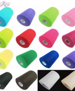 FENGRISE Wedding Room Tulle Roll Fabric Spool Tutu Party Birthday Gift Wrap Wedding Decoration Party Favors Event Supplies