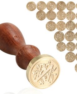 Retro Wood Stamp Classic 24 Letter A-Z Alphabet Initial Sealing Wax Seal Stamp Ancient Seal Post Decorative Antique Stamp Gifts
