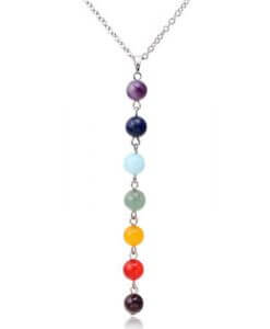 7 Chakra Gem Stone Beads Pendant Necklace Women Yoga Reiki Healing Balancing Necklaces Charms Jewelry Best Gift